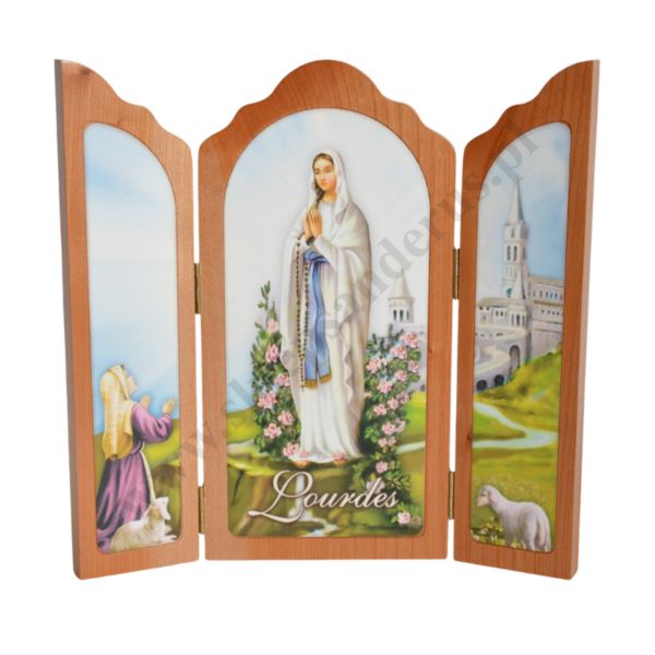 MATKA BOŻA Z LOURDES - tryptyk wys. 20 cm - 65733