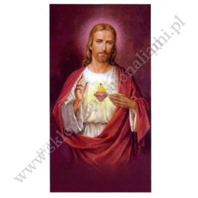 SERCE PANA JEZUSA - obrazek 7 x 13 cm - paczka 100 szt. - 88931