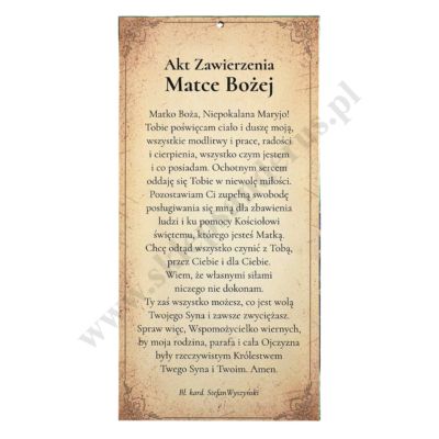 MATKA BOŻA CZĘSTOCHOWSKA - format 15 x 30 cm - 7692