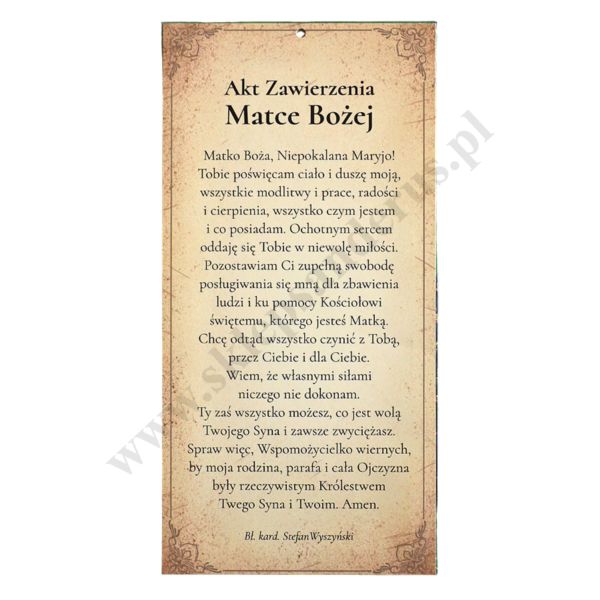 MATKA BOŻA CZĘSTOCHOWSKA - format 15 x 30 cm - 7692