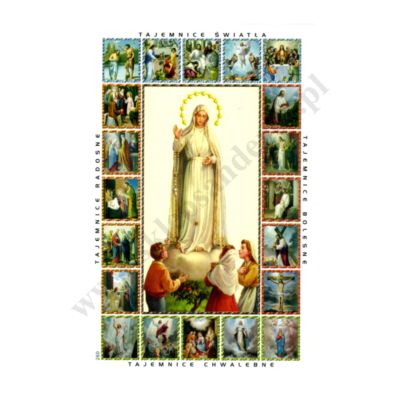 TAJEMNICE RÓŻAŃCA - obrazek 6.5 x 10 cm - paczka 100 szt. - 30042