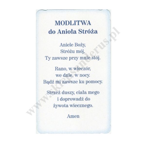 ANIOŁ STRÓŻ - obrazek 6.4 x 10.6 cm - paczka 100 szt. - 75936