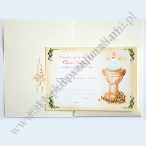 PAMIĄTKA CHRZTU ŚWIĘTEGO - teczka 16 x 22.3 cm - 66143
