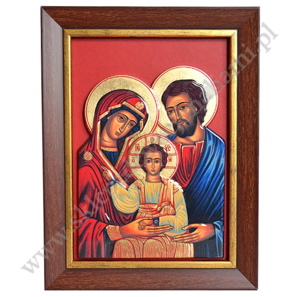 ŚWIĘTA RODZINA - ceramika w ramie 21.4 x 28.2 cm - 82653