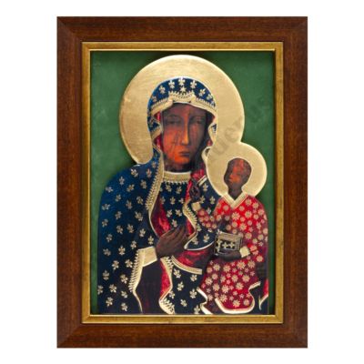 MATKA BOŻA CZĘSTOCHOWSKA - obraz 27 x 21 cm - 0987