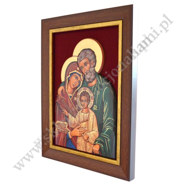 ŚWIĘTA RODZINA - ceramika żywiczna w ramie 21.4 x 28.2 cm - 64217
