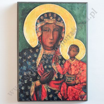 MATKA BOŻA CZĘSTOCHOWSKA - ikona 21.2 x 29.8 cm - 5757