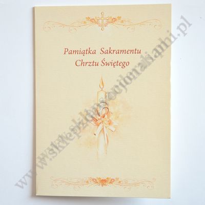 PAMIĄTKA CHRZTU ŚWIĘTEGO - teczka 16 x 22.3 cm - 69124