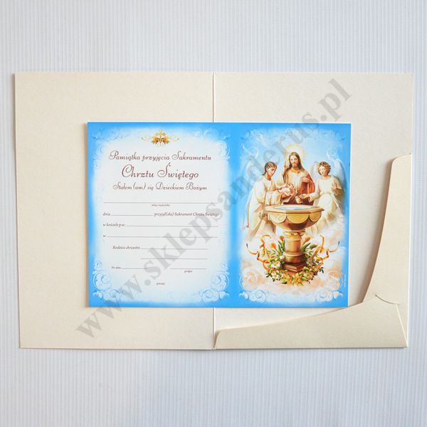 PAMIĄTKA CHRZTU ŚWIĘTEGO - teczka 16 x 22.3 cm - 88137