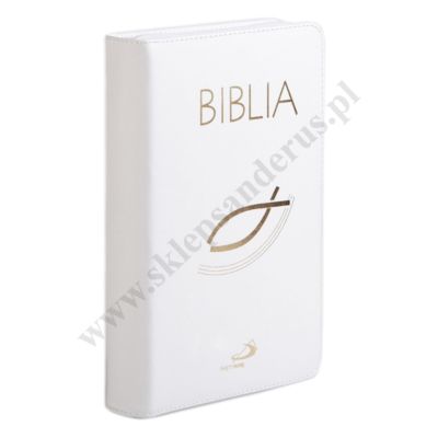 BIBLIA Z RYBKĄ - z suwakiem, okładka skóra naturalna