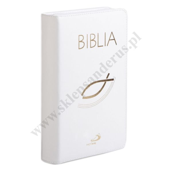 BIBLIA Z RYBKĄ - z suwakiem, okładka skóra naturalna