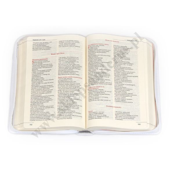 BIBLIA Z RYBKĄ - z suwakiem, okładka skóra naturalna