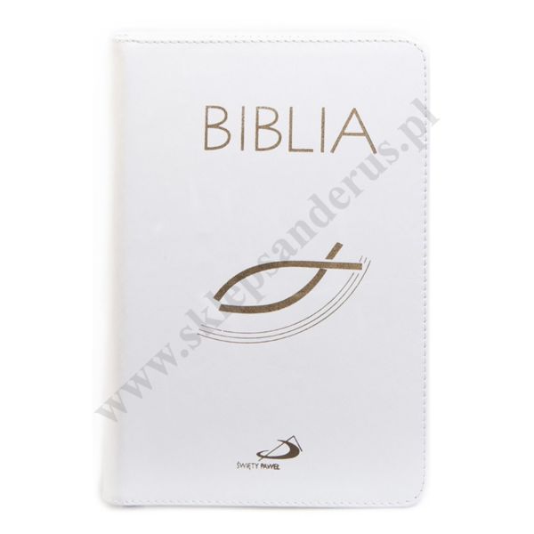 BIBLIA Z RYBKĄ - z suwakiem, okładka skóra naturalna