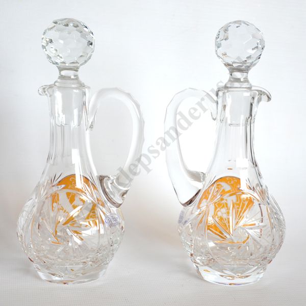 KRYSZTAŁOWE AMPUŁKI - komplet wys. 20 cm -  5542