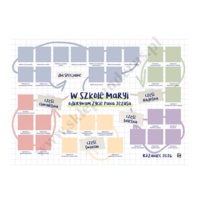 W SZKOLE MARYI ODKRYWAMY ŻYCIE PANA JEZUSA - sprawdziany różańcowe 2026 - kpl. 30 szt.  - 56306