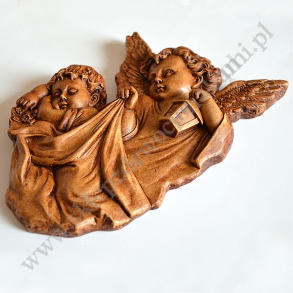 ANIOŁ STRÓŻ Z LATARENKĄ - płaskorzeźba wys. 21 cm - 5987
