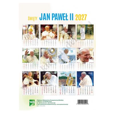 ŚW.JAN PAWEŁ II - KALENDARZ 2027 - format A4 - 76661