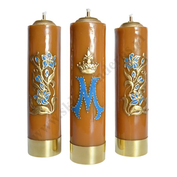 ŚWIECE MARYJNE - wys. 30 cm - komplet - 88401