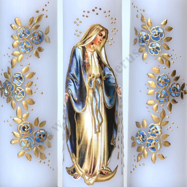 ŚWIECE MARYJNE - wys. 30 cm - komplet - 51440