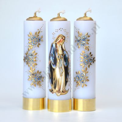 ŚWIECE MARYJNE - wys. 30 cm - komplet - 51440