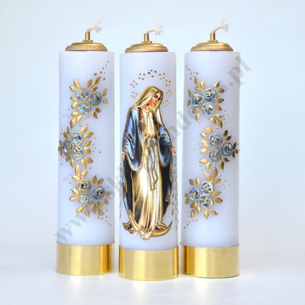 ŚWIECE MARYJNE - wys. 30 cm - komplet - 51440