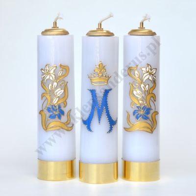 ŚWIECE MARYJNE - wys. 30 cm - komplet - 51441