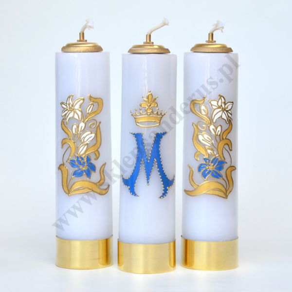 ŚWIECE MARYJNE - wys. 30 cm - komplet - 51441