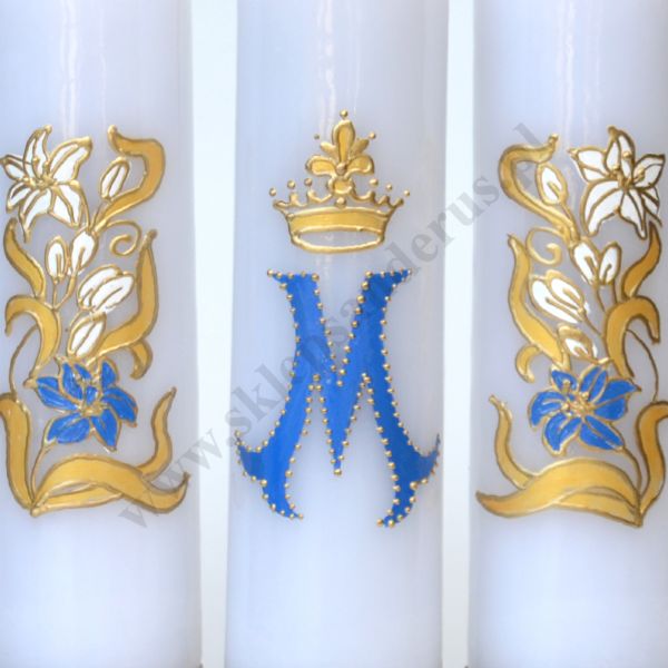 ŚWIECE MARYJNE - wys. 30 cm - komplet - 51441