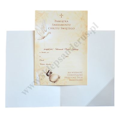 PAMIĄTKA SAKRAMENTU CHRZTU ŚWIĘTEGO - format A5 - 81846