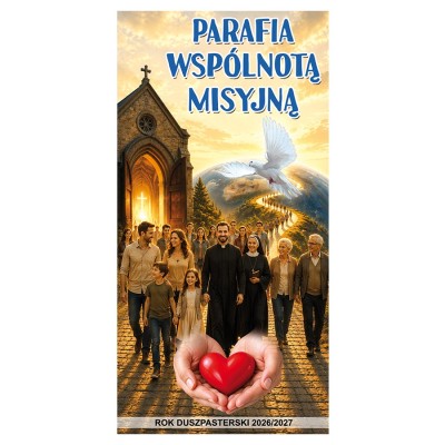 Baner dekoracyjny - "Parafia Wspólnotą Misyjną" - wzór 3