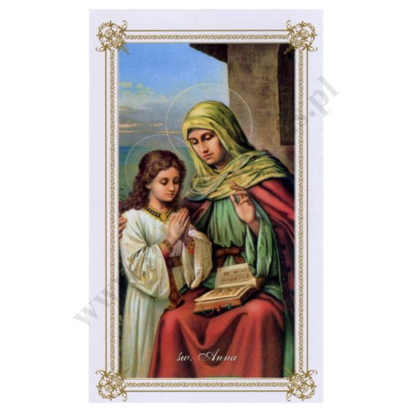 ŚWIĘTA ANNA - obrazek 6.5 x 11 cm - paczka 100 szt. - 79297