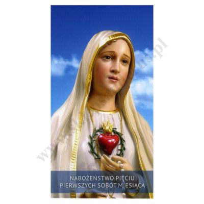 MATKA BOŻA FATIMSKA - I Soboty Miesiąca - obrazek 7.5 x 14 cm - paczka 100 szt. - 75959