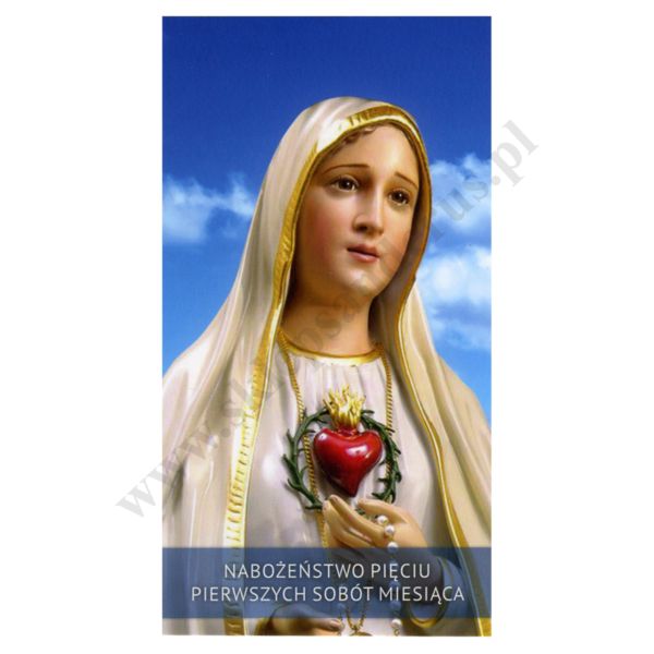 MATKA BOŻA FATIMSKA - I Soboty Miesiąca - obrazek 7.5 x 14 cm - paczka 100 szt. - 75959
