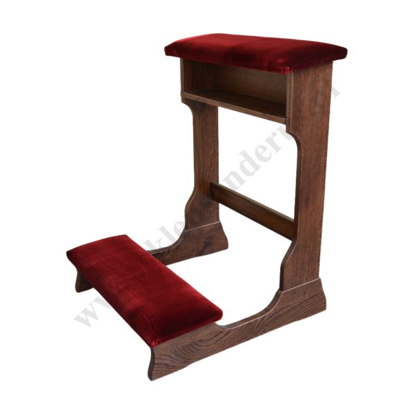 KLĘCZNIK DREWNIANY CIEMNY TAPICEROWANY - 65708