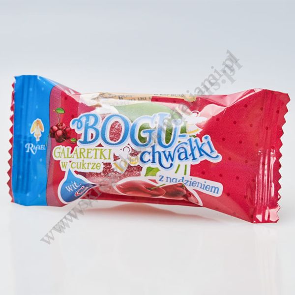 BOGUCHWAŁKI - galaretki w cukrze z sokiem malinowym - 300g - 8679