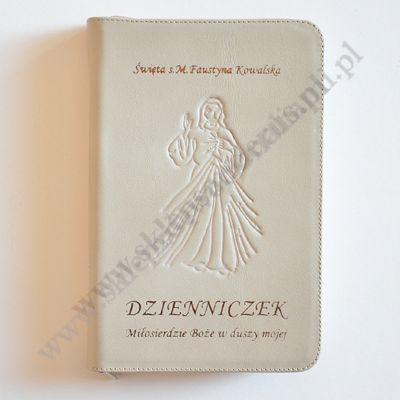 DZIENNICZEK S.FAUSTYNY - skóra naturalna + zamek - 84078