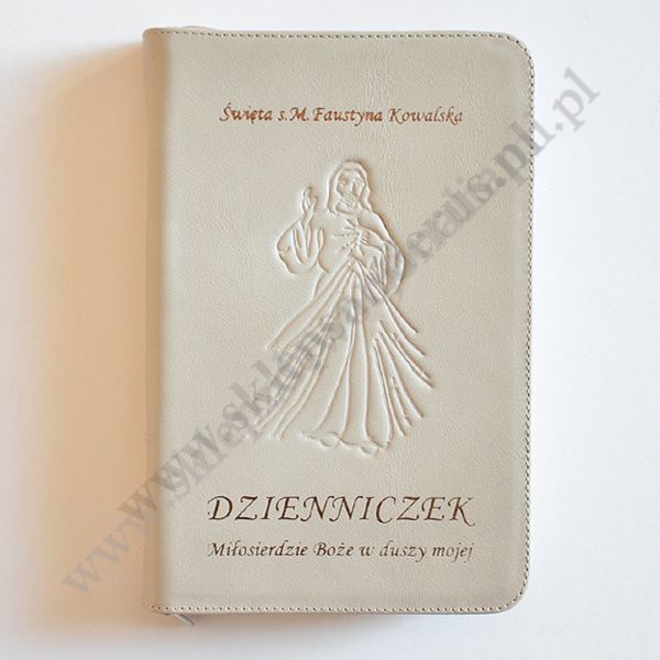 DZIENNICZEK S.FAUSTYNY - skóra naturalna + zamek - 84078