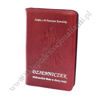 DZIENNICZEK S.FAUSTYNY - skóra naturalna + zamek - 84079