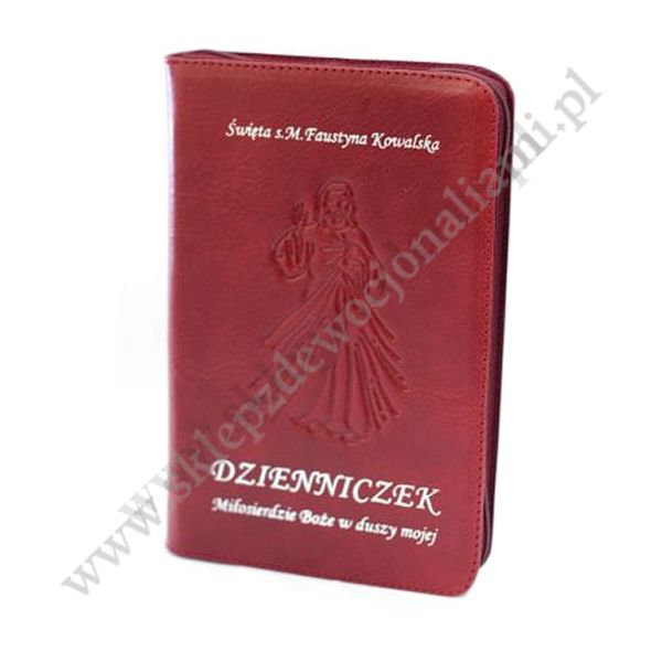 DZIENNICZEK S.FAUSTYNY - skóra naturalna + zamek - 84079