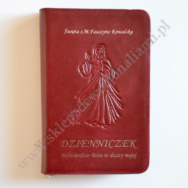 DZIENNICZEK S.FAUSTYNY - skóra naturalna + zamek - 84079