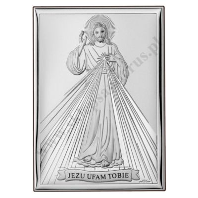 JEZU UFAM TOBIE - OBRAZEK SREBRNY 9.3 x 13 cm - 6847/2X