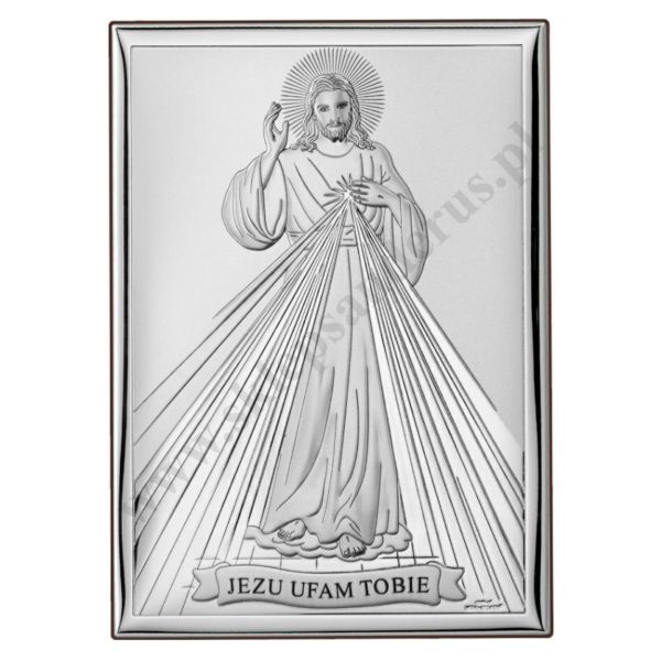 JEZU UFAM TOBIE - OBRAZEK SREBRNY 9.3 x 13 cm - 6847/2X