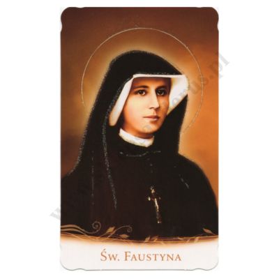 ŚWIĘTA FAUSTYNA - obrazek 9 x 14.7 cm - paczka 100 szt. - 43290
