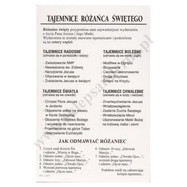 MATKA BOŻA GIETRZWAŁDZKA - format 6.5 x 10 cm - paczka 100 szt. - 43242