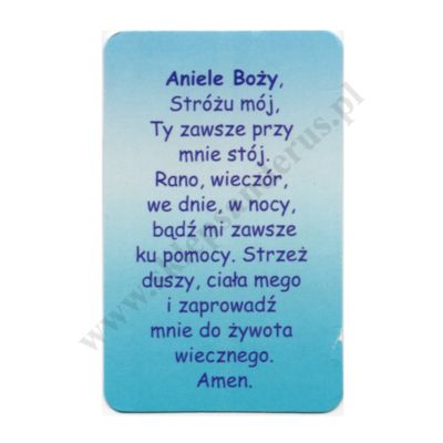 ANIOŁ STRÓŻ - obrazek złocony 5 x 8 cm - paczka 100 szt. - 84215