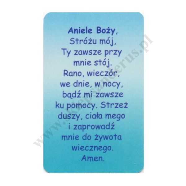 ANIOŁ STRÓŻ - obrazek złocony 5 x 8 cm - paczka 100 szt. - 69939