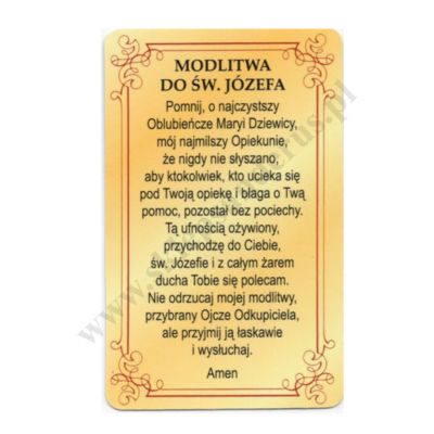 ŚWIĘTY JÓZEF - format 5 x 8 cm - paczka 100 szt. - 80552