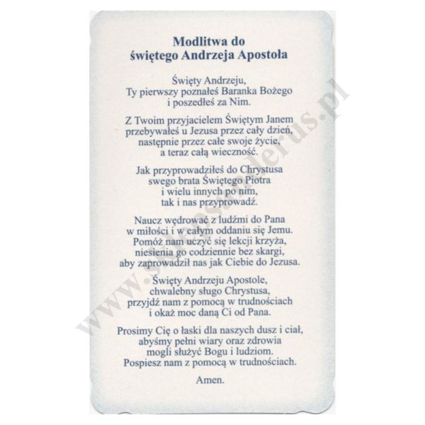 ŚWIĘTY ANDRZEJ - obrazek 6.2 x 10.4 cm - paczka 100 szt. - 74393