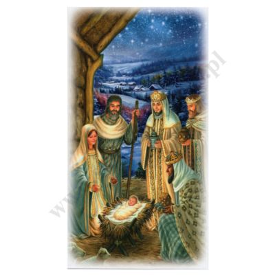 OBRAZEK KOLĘDOWY - format 7 x 13 cm - bez tekstu - paczka 100 szt. - 7862