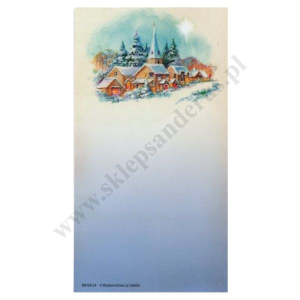 OBRAZEK KOLĘDOWY - format 7 x 13 cm - bez tekstu - paczka 100 szt. - 7862